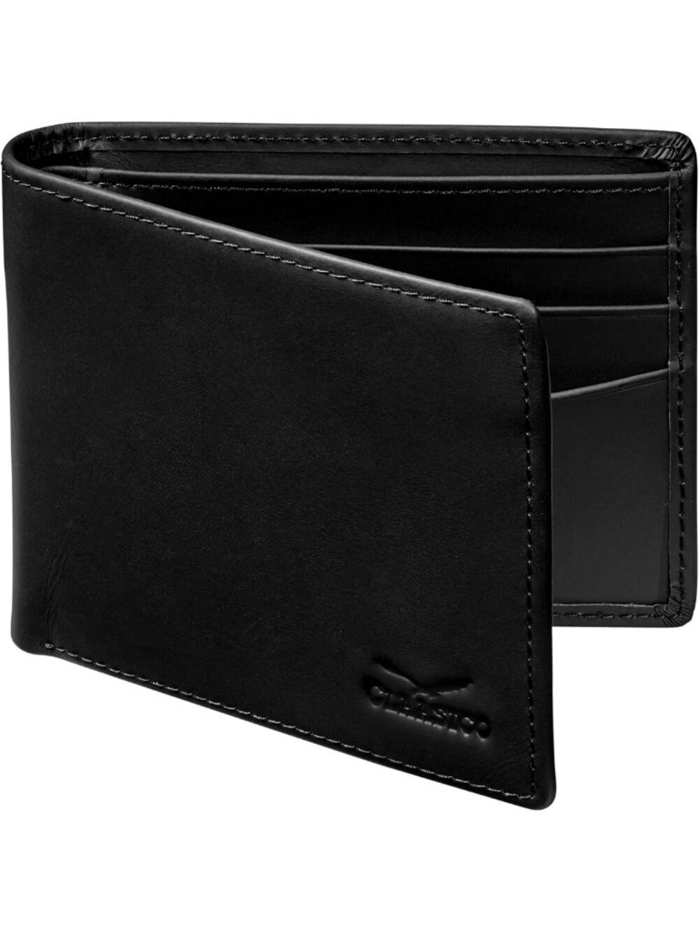 Men's RFID Blocking Leather Bifold Wallet with ID Window - Stylish & Secure